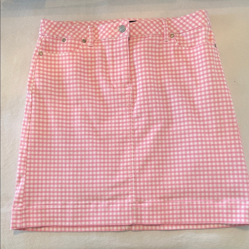 Talbots Pink Gingham Women's Skirt - Picture 3 of 5